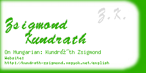 zsigmond kundrath business card